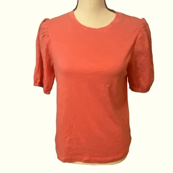 NWT Sanctuary Bridgerton Puff Sleeve Tee Coral in Sz S - Picture 1 of 13